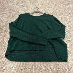 Free people emerald green crewneck sweater size small